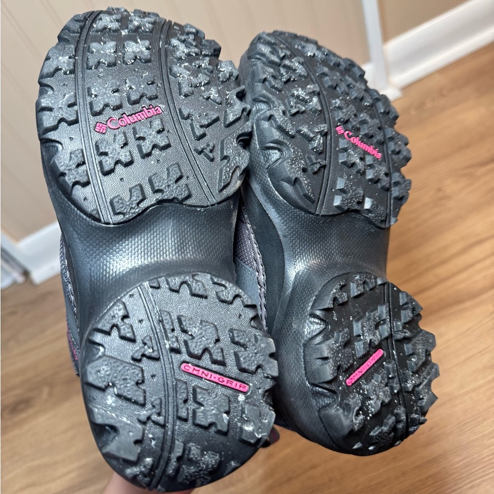 Columbia Rope Tow Waterproof Winter‎ Snow Boots Grey Pink Size 3 Youth Kids - Picture 6 of 7